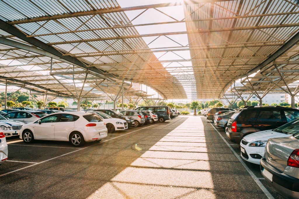 Commercial parking lot